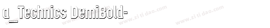 a_Technics DemiBold字体转换